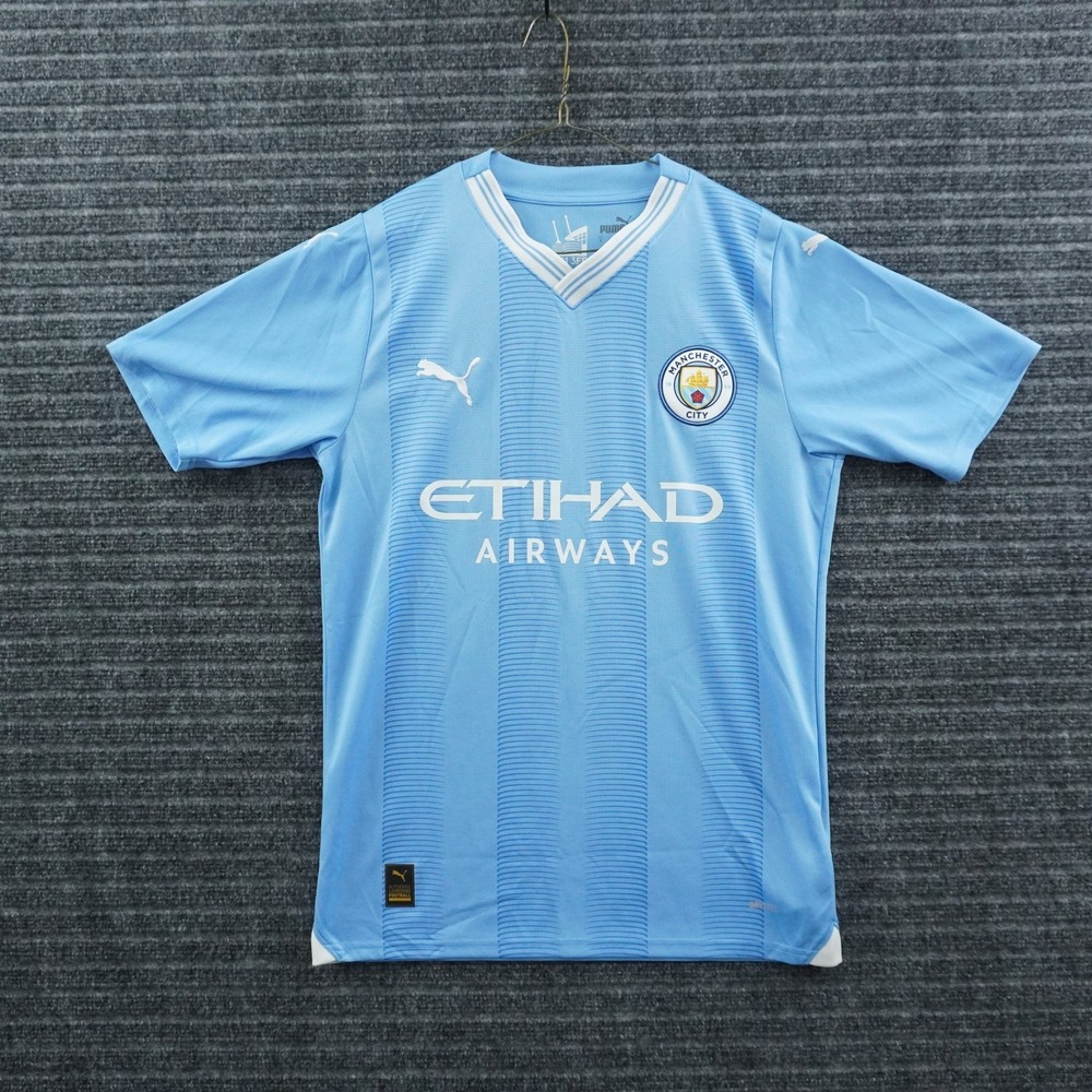 Puma Manchester City Home Soccer Jersey Mens Small Blue DryCell‎